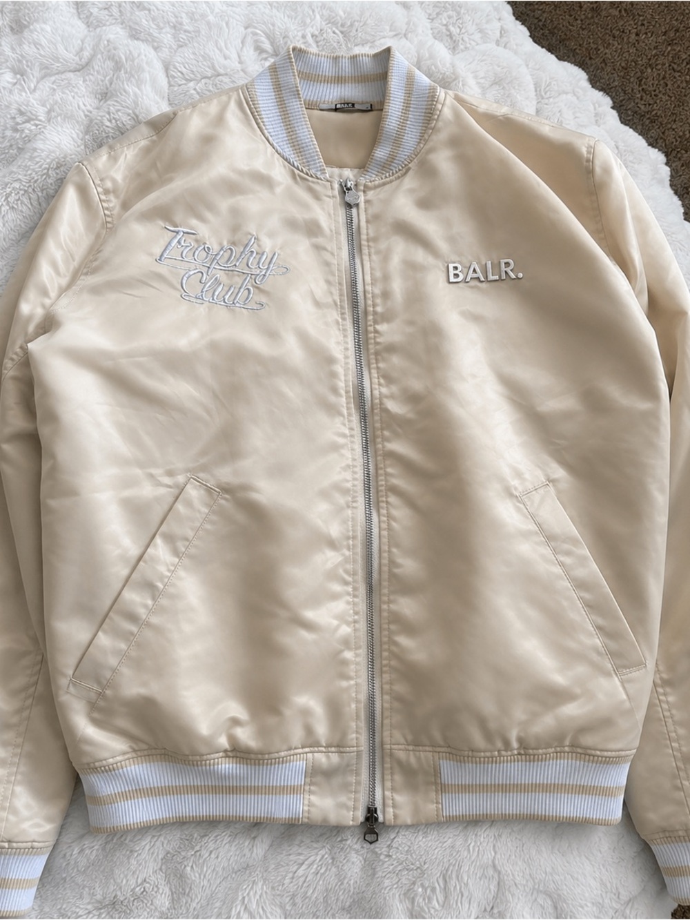 Men’s Cream Bomber Jacket